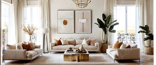 Luxurious and spacious living room