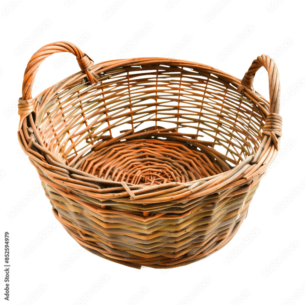 Fototapeta premium Empty basket isolated on transparent background
