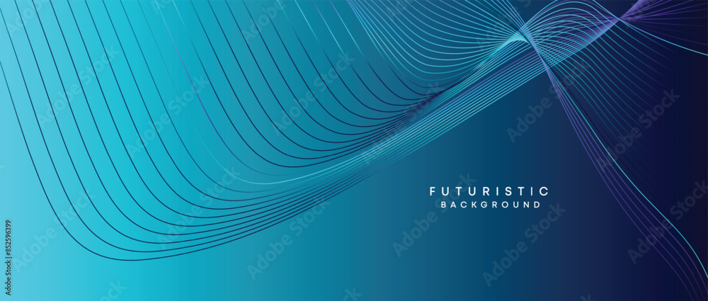 Abstract Peacock Blue, Ocean Dark Blue Technological Modern Flowing Wave Line Background. Teal Blue and Black Digital Future Technology Web Banner Background for Presentation, Cover, Slide, Magazine Abstract Peacock Blue, Ocean Dark Blue Technological Modern Flowing Wave Line Background. Teal Blue and Black Digital Future Technology Web Banner Background for Presentation, Cover, Slide, Magazine