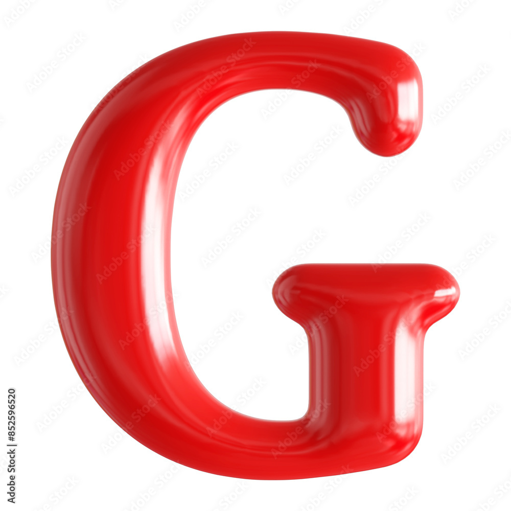 Red 3D Font Letter G uppercase Red 3D Font Letter G uppercase