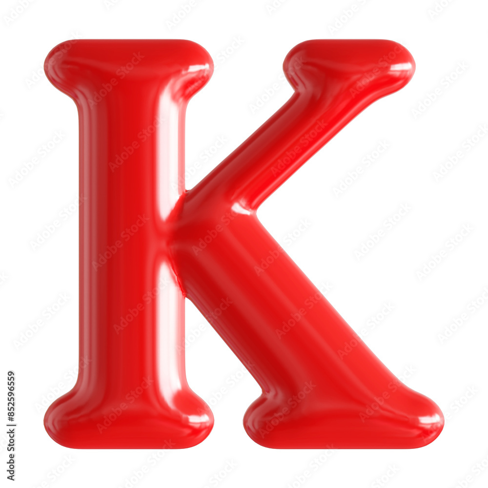 Red 3D Font Letter K uppercase Red 3D Font Letter K uppercase