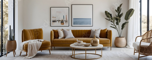 Modern living room decorated with taste