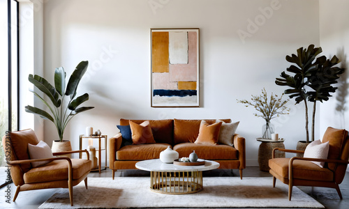 Interior designers relaxing on comfortable chic sofa