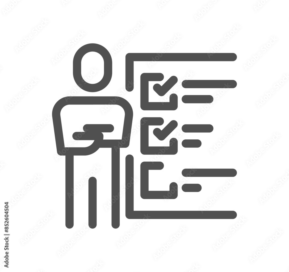 Business people meeting related icon outline and linear vector. Business people meeting related icon outline and linear vector.