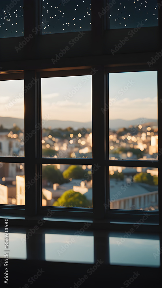 Take a photo from inside looking out through a window. Take a photo from inside looking out through a window.