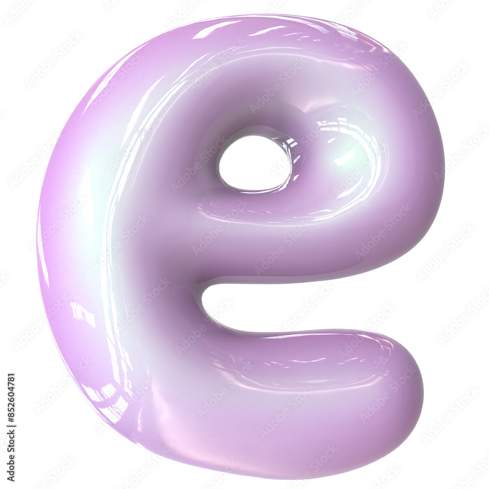 E Font Pink Color 3D Render E Font Pink Color 3D Render
