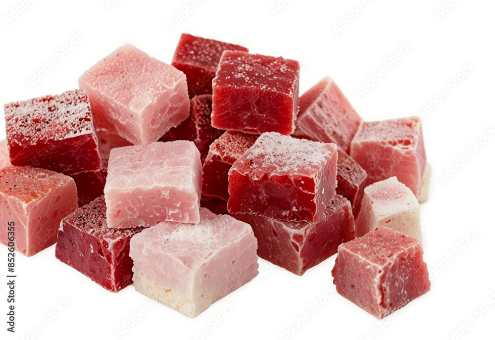 Turkish delight, isolated on white background Turkish delight, isolated on white background
