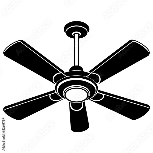 Ceiling fan, which serves as a sign for an air fan. Its purpose is to cool the room and circulate the air effectively.