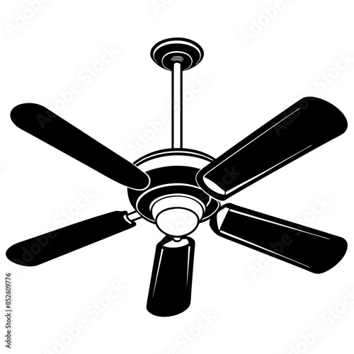 Ceiling fan, which serves as a sign for an air fan. Its purpose is to cool the room and circulate the air effectively.