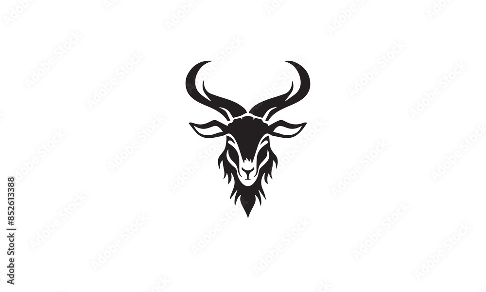 Goat head vector logo design Goat head vector logo design
