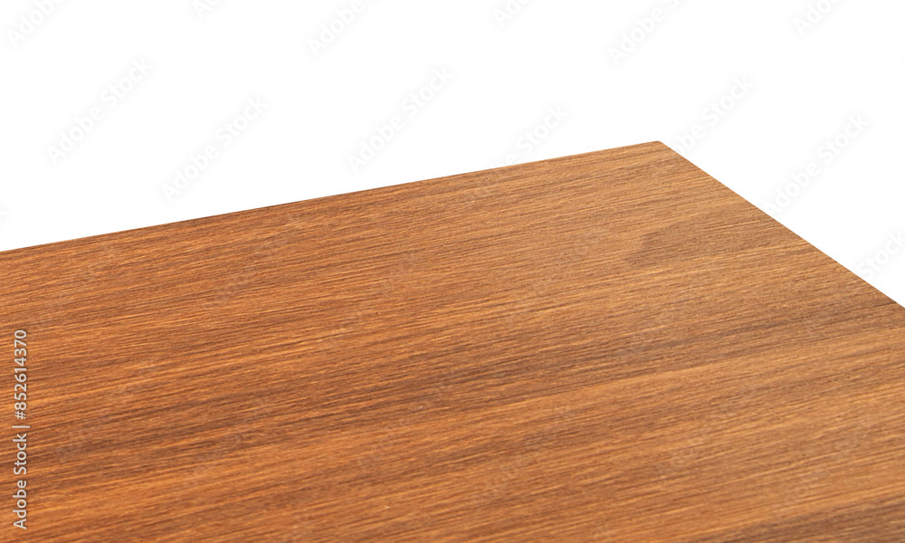 View of wood or wooden table top corner Isolated background on white background View of wood or wooden table top corner Isolated background on white background