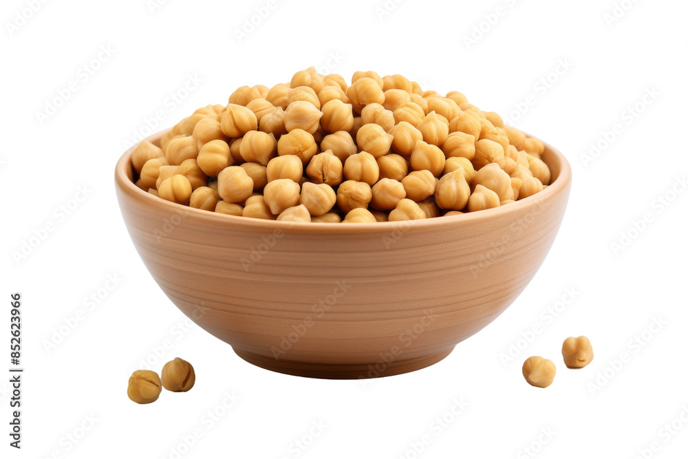 A Bowl Of Golden Chickpeas Ready For Cooking on a Clear PNG or White Background. A Bowl Of Golden Chickpeas Ready For Cooking on a Clear PNG or White Background.