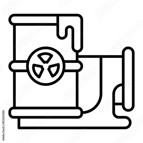 Nuclear Waste icon. outline icon