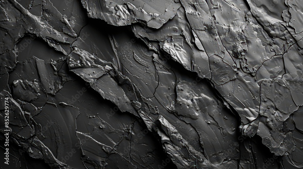 A close-up photograph of a textured black rocky surface. The image emphasizes the rough, craggy details and the interplay of light and shadow A close-up photograph of a textured black rocky surface. The image emphasizes the rough, craggy details and the interplay of light and shadow