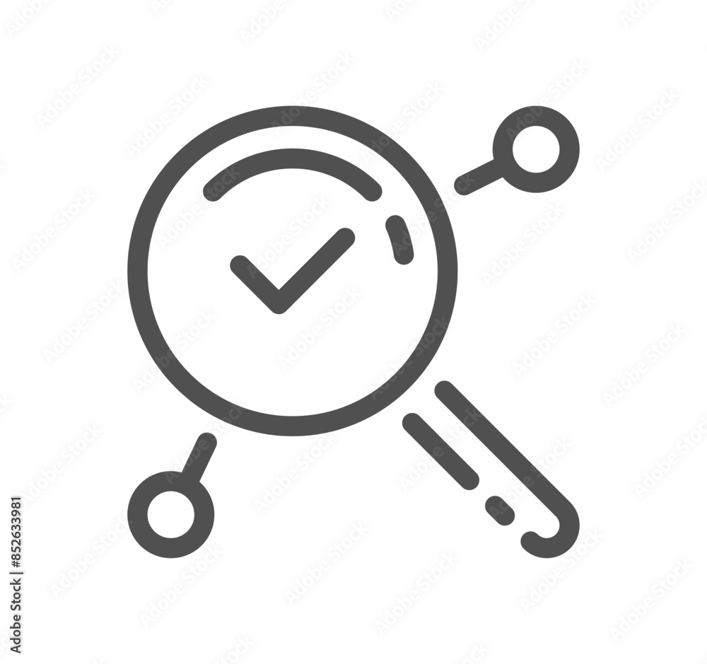 Analysis related icon outline and linear vector.

