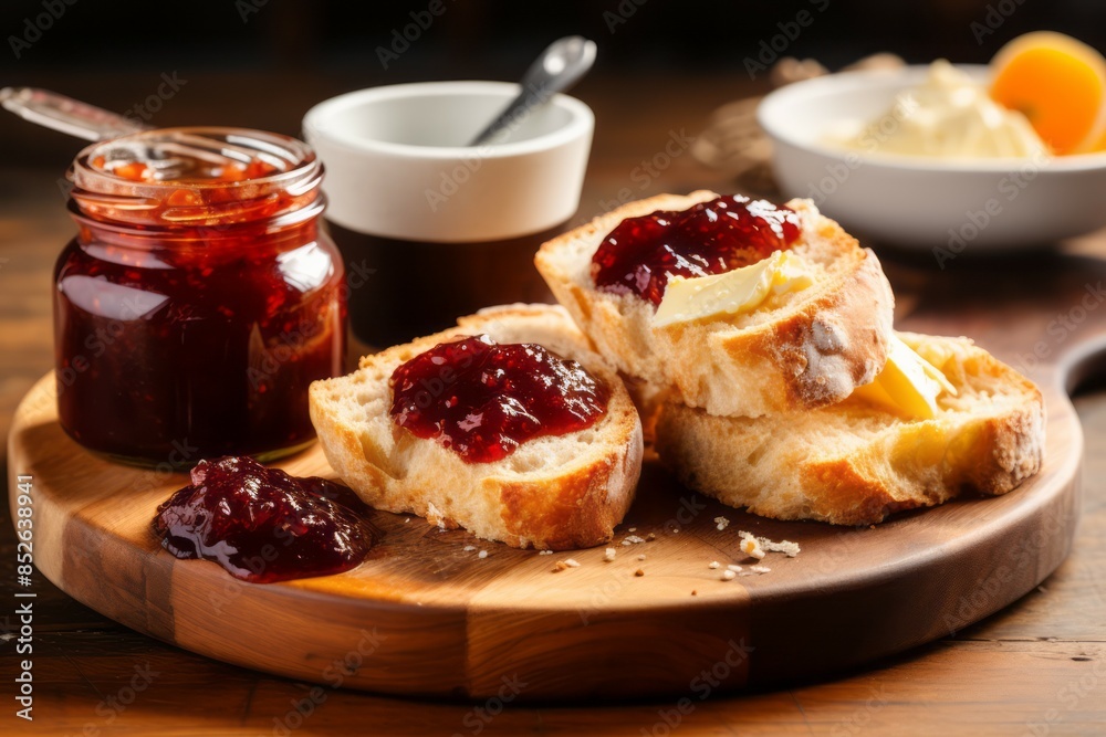 Bakery products and jams Created with Generative AI technology Bakery products and jams Created with Generative AI technology