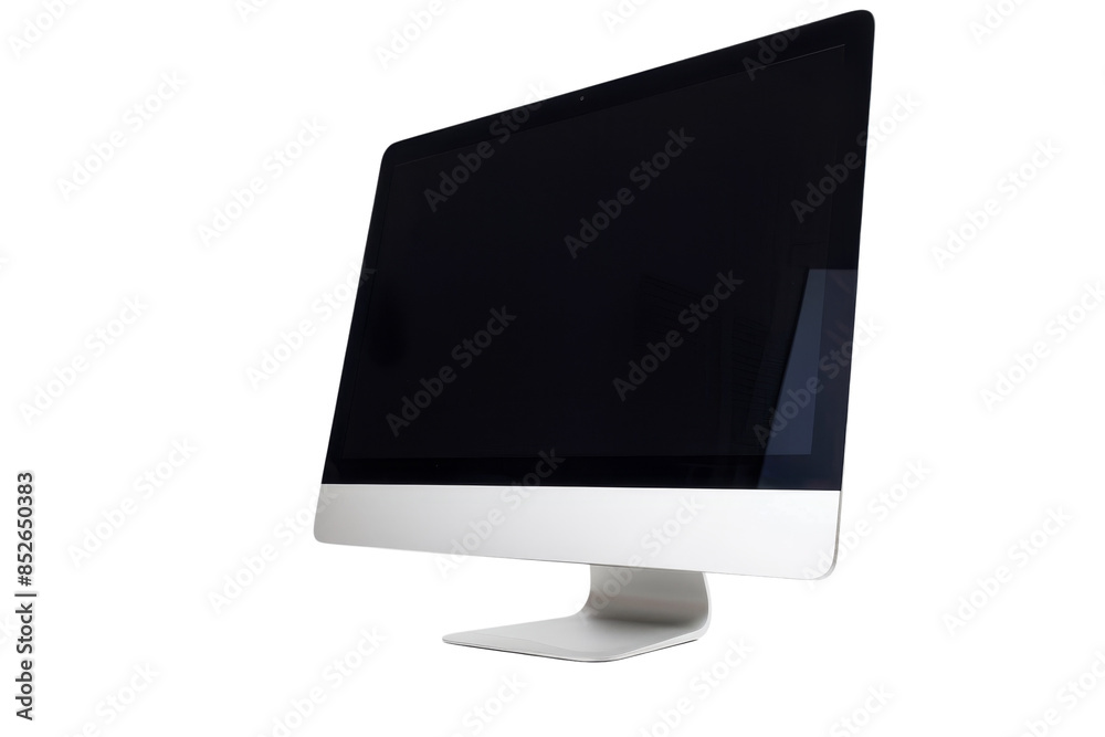 Sleek and modern desktop computer monitor with a large screen and minimalist design, perfect for professional and home use. Sleek and modern desktop computer monitor with a large screen and minimalist design, perfect for professional and home use.