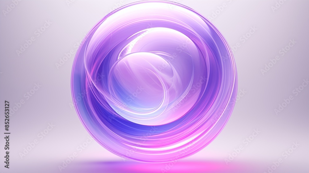 Abstract Glowing Purple Swirl Sphere with Fluid Gradient Design Abstract Glowing Purple Swirl Sphere with Fluid Gradient Design