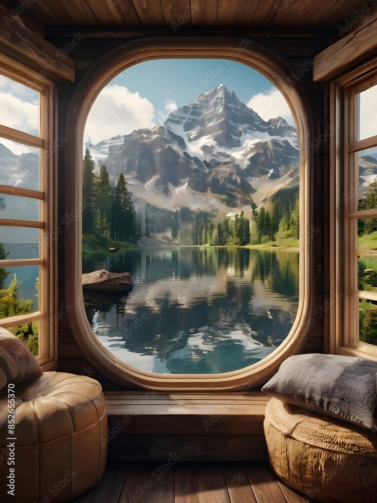Fototapeta premium Cozy Cabin Room Inspiration Photography Art