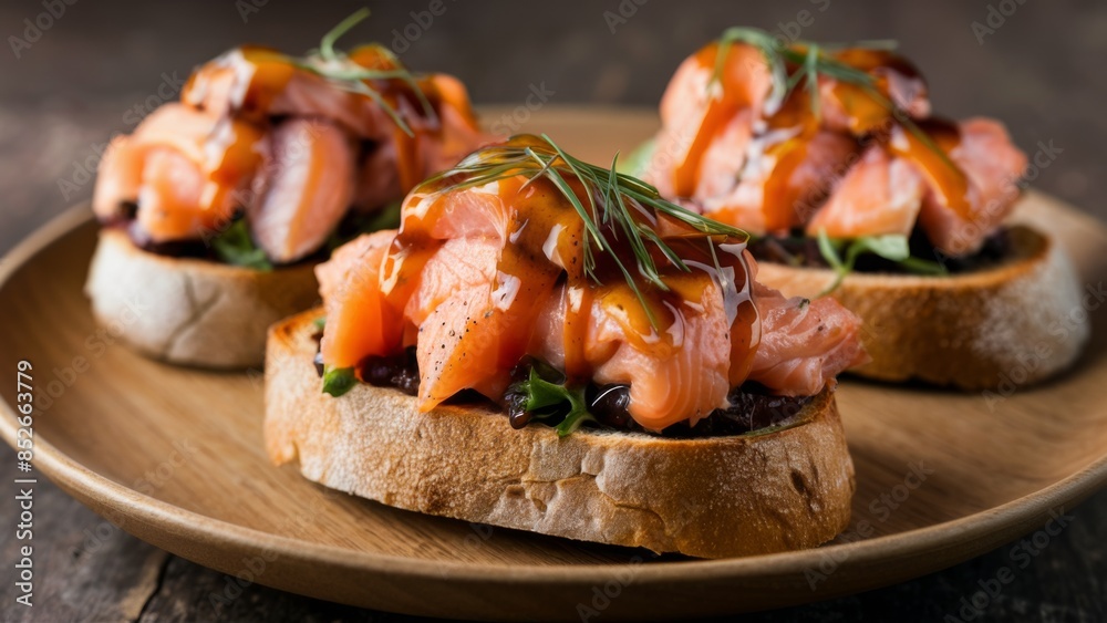 A close up of a plate with some food on it, AI A close up of a plate with some food on it, AI