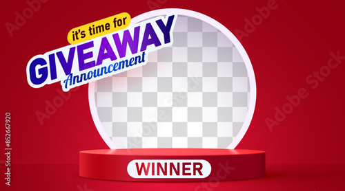Giveaway winner announcement social media post template. Giveaway winner announcement.