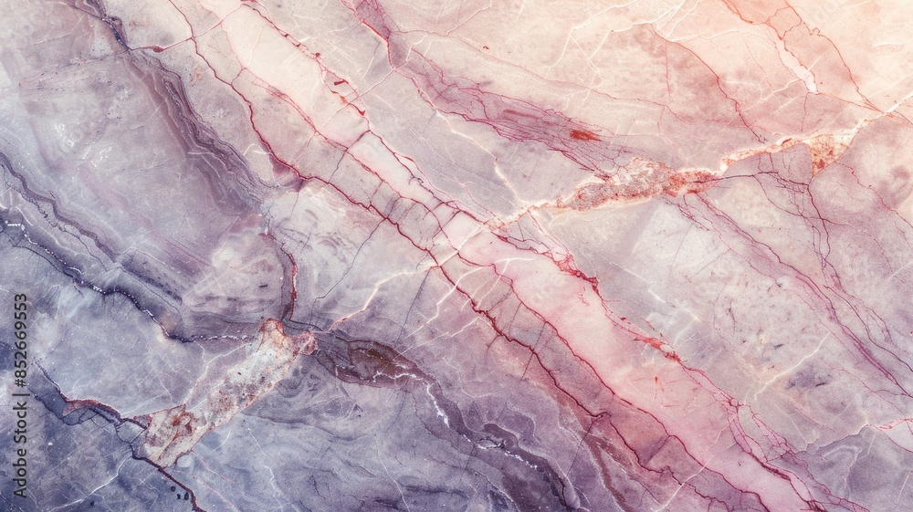 Naklejka premium Abstract marble texture with pink, purple, and beige veins