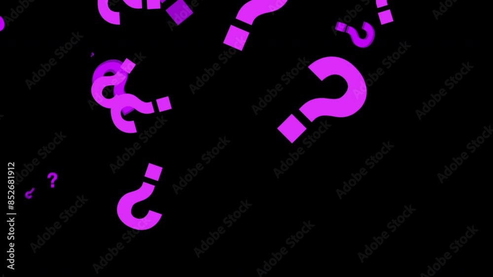 Pink Question Marks Falling Dynamic Animation Pink Question Marks Falling Dynamic Animation
