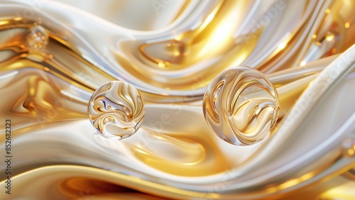 Liquid Bubbles Closeup Background