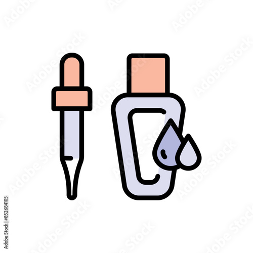 Eye cream color icon. Eye care products, serum, gel, mask. Anti dark circle cosmetics. Vector isolated drawing for web design
