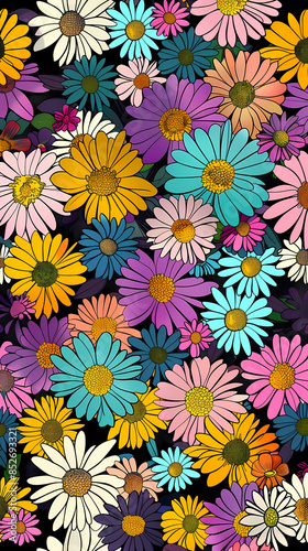Colorful floral pattern © xuan
