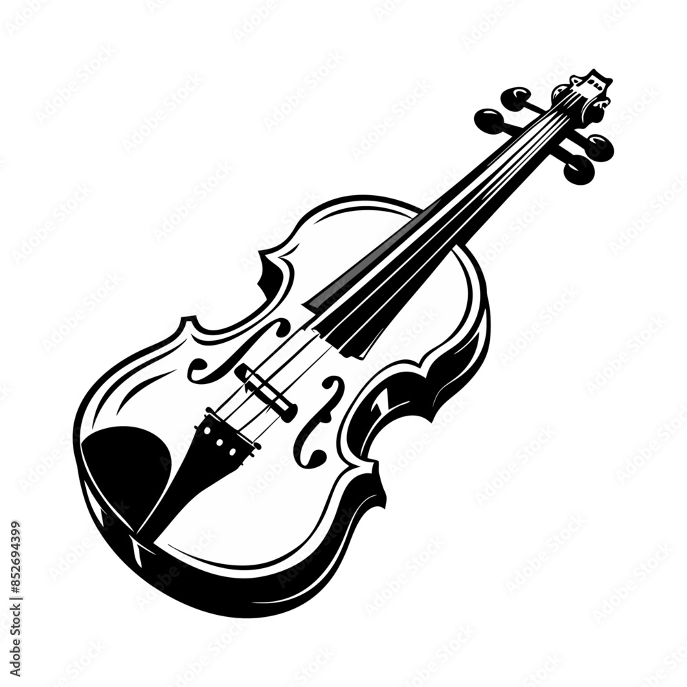 Obraz premium violin isolated on white background 