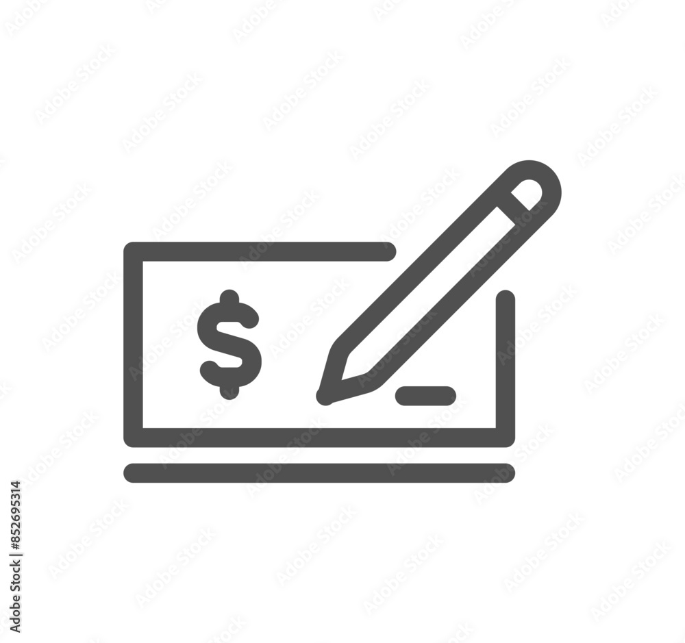 Invoice related icon outlne and linear vector.
Invoice related icon outlne and linear vector.