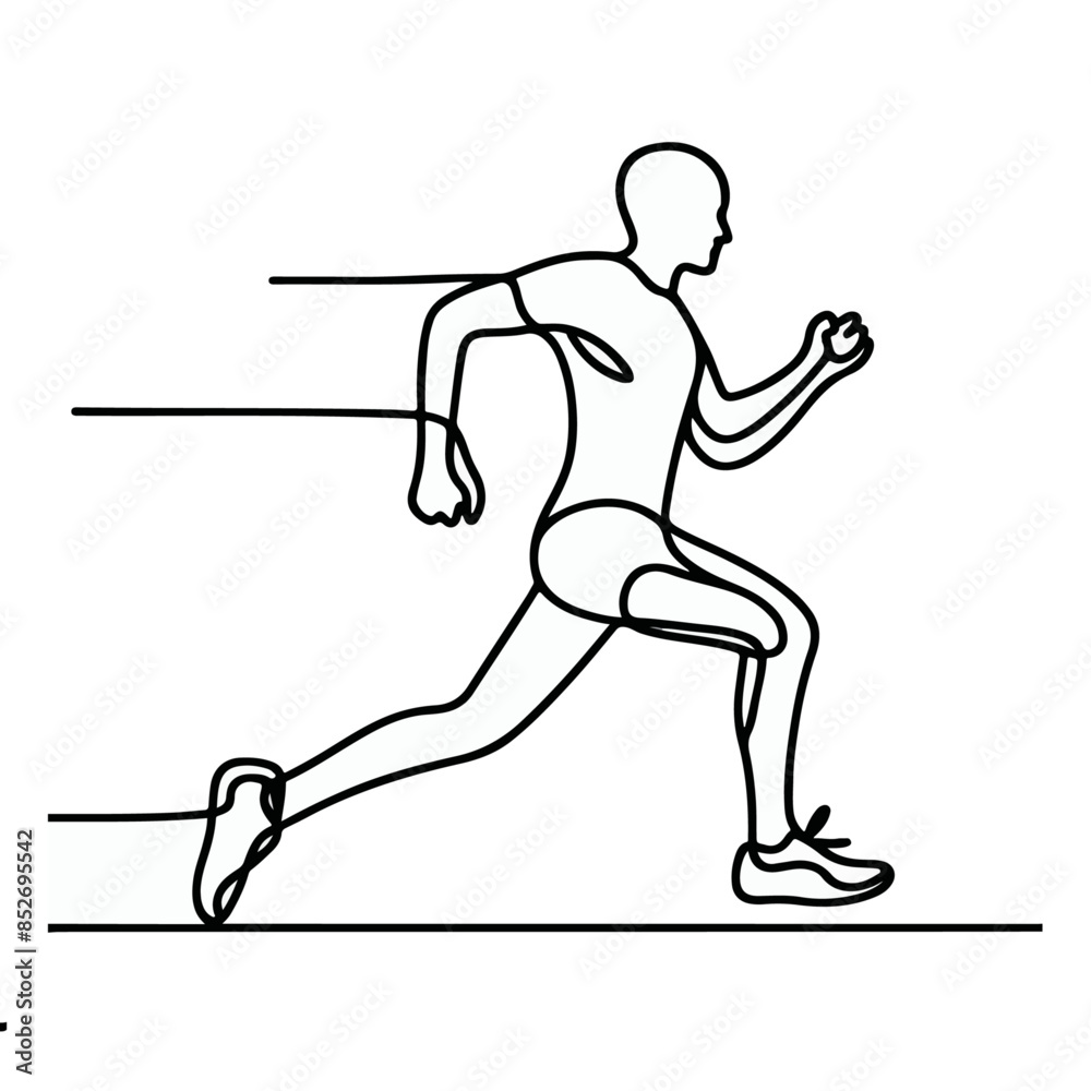 Runners One Line Drawing, Running Concept Abstract Minimal Drawing, runners line art Runners One Line Drawing, Running Concept Abstract Minimal Drawing, runners line art