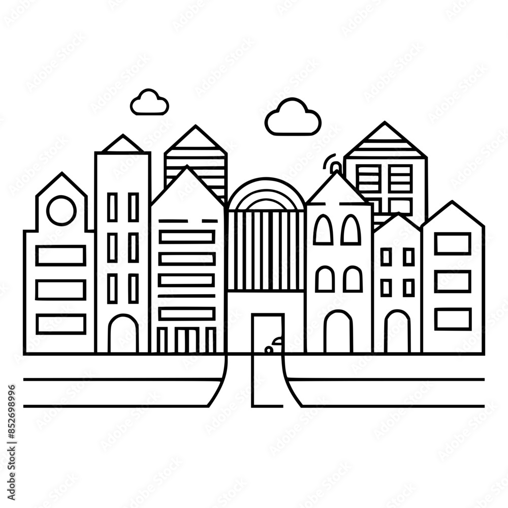 home outline, line art house, line art print, HOUSE clipart, cute house svg, lake house svg, Line Art, house, home, icon, building, estate, symbol, construction, architecture, vector, real, roof, wind