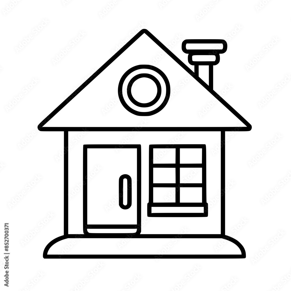 home outline, line art house, line art print, HOUSE clipart, cute house svg, lake house svg, Line Art, house, home, icon, building, estate, symbol, construction, architecture, vector, real, roof, wind