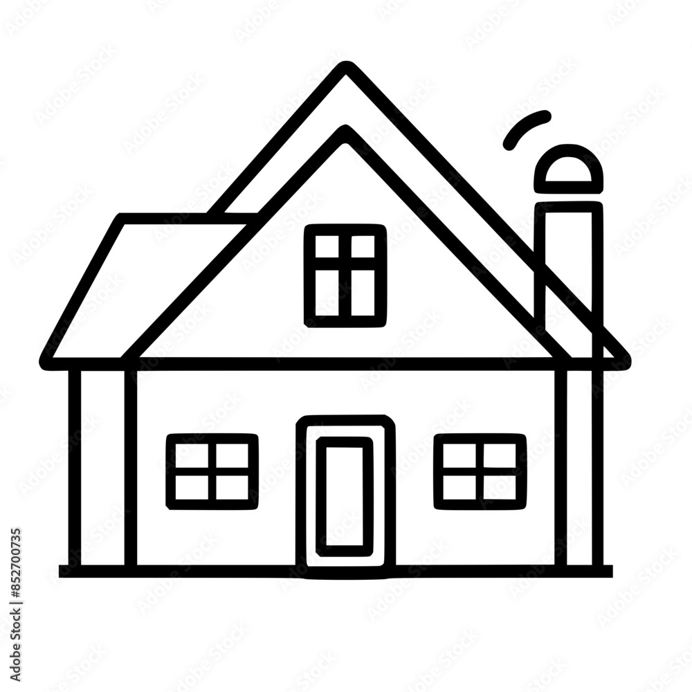 home outline, line art house, line art print, HOUSE clipart, cute house svg, lake house svg, Line Art, house, home, icon, building, estate, symbol, construction, architecture, vector, real, roof, wind