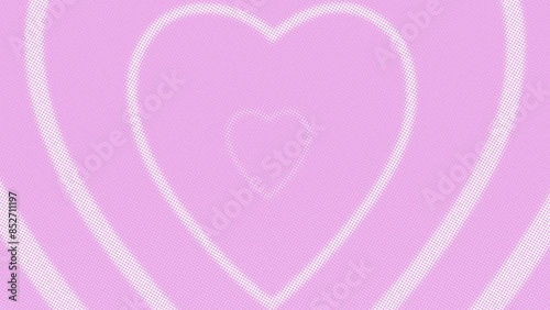 pink Heart Geometric halftone effect Abstract looped animation pink background, Lovely Vibes  Trendy Y2K .