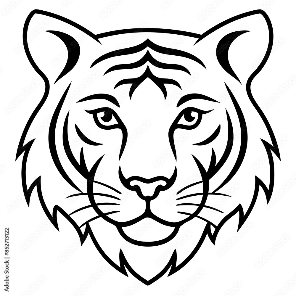 Tiger head logo silhouette Tiger head logo silhouette
