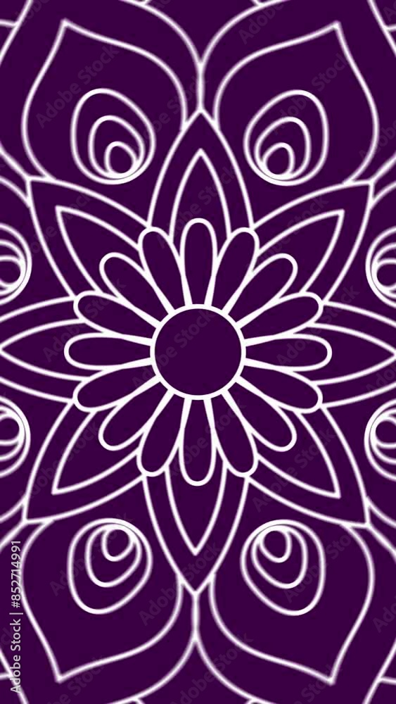 White color mandala design calm animation with seamless looping, hd video, 4k video, landscape editable video background. White color mandala design calm animation with seamless looping, hd video, 4k video, landscape editable video background.