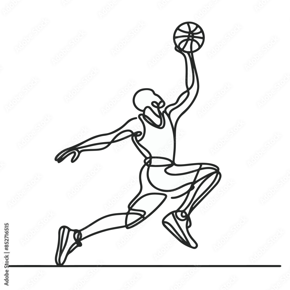 basketball player Continuous line drawing, people playing basket line art, basketball line art basketball player Continuous line drawing, people playing basket line art, basketball line art