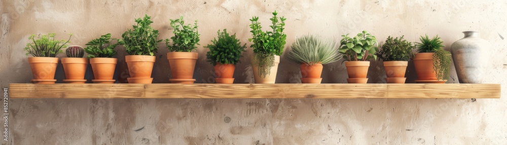 Envision a serene retreat within your home, where wooden shelves proudly display an array Envision a serene retreat within your home, where wooden shelves proudly display an array