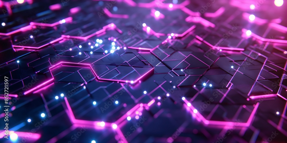 Generate a sleek and abstract hi-tech geometric background, designed for a modern futuristic technology Generate a sleek and abstract hi-tech geometric background, designed for a modern futuristic technology