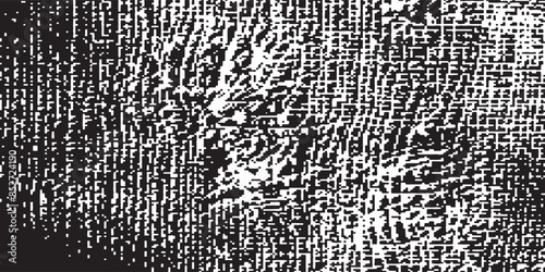 Grunge texture of coarse linen fabric. Burlap close-up. Vector illustration. Overlay template.