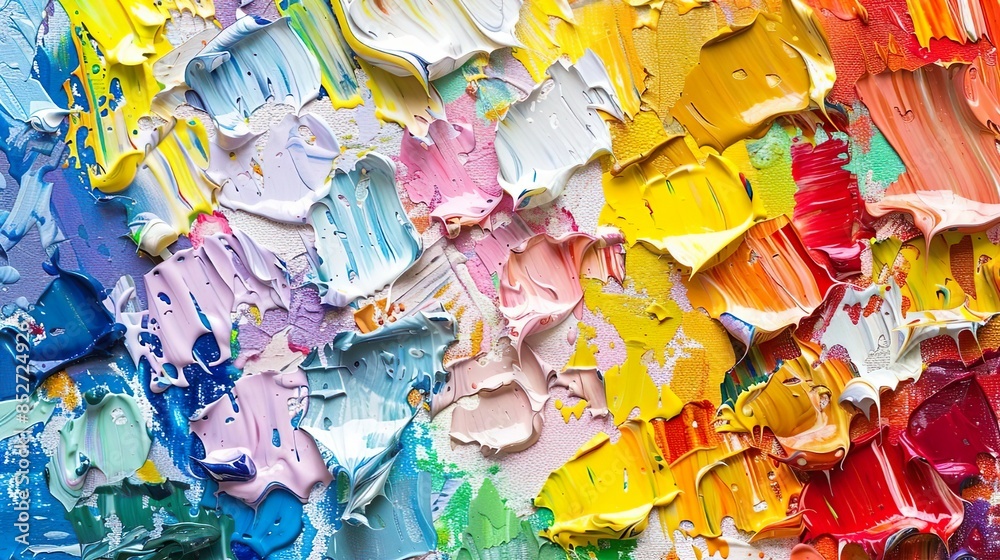 Abstract colorful background, painting on canvas Abstract colorful background, painting on canvas