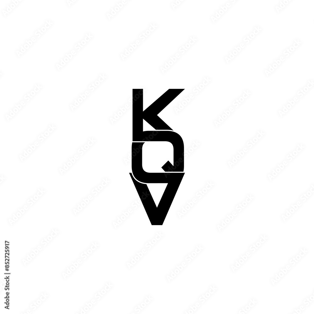 kqv initial letter monogram logo design kqv initial letter monogram logo design