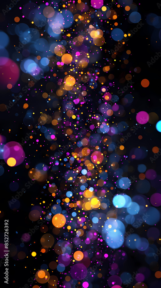 Colorful bokeh lights background creating a mesmerizing and magical atmosphere