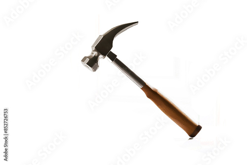 locksmith new hammer with wooden handle, isolated on transparent background