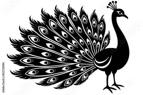 peacock isolated on white