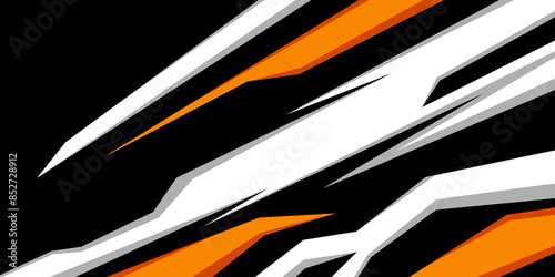 Side body hand drawn graphic sticker. Car decal wrap design. Abstract racing design concept for motorcycle, boat, truck, car, boat and more.