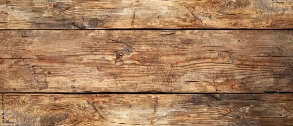 Old wooden plank with a rough texture, showcasing natural patterns and brown hues Old wooden plank with a rough texture, showcasing natural patterns and brown hues